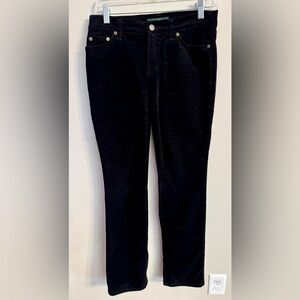 Ralph Lauren Black Corduroy Straight Leg Pants